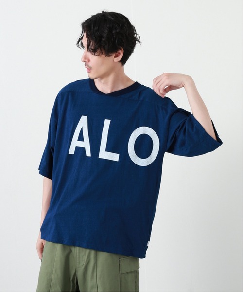 SALVAGE PUBLIC（サルベージパブリック）の「【SALVAGE PUBLIC×JS】INDIGO FOOTBALL TEE（Tシャツ