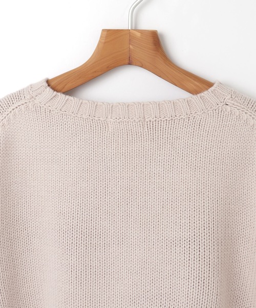 andme(アンドミー)の「長袖クルーネックショート丈ニット(ニット/セーター・レディース・グレー/アイボリー/ミント/グレー系その他/ベージュ系その他/ブラウン系その他/ブルー/サーモンピンク・M)」の13枚目の写真