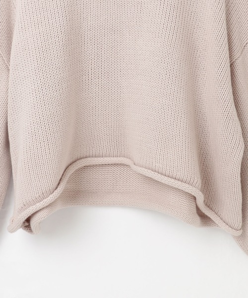 andme(アンドミー)の「長袖クルーネックショート丈ニット(ニット/セーター・レディース・グレー/アイボリー/ミント/グレー系その他/ベージュ系その他/ブラウン系その他/ブルー/サーモンピンク・M)」の10枚目の写真