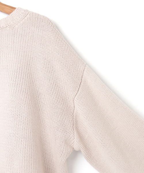 andme(アンドミー)の「長袖クルーネックショート丈ニット(ニット/セーター・レディース・グレー/アイボリー/ミント/グレー系その他/ベージュ系その他/ブラウン系その他/ブルー/サーモンピンク・M)」の22枚目の写真