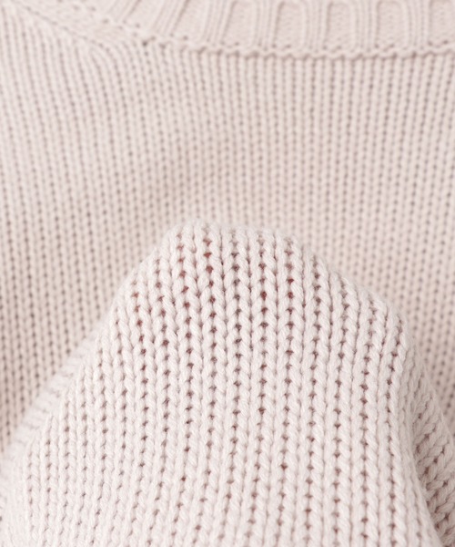 andme(アンドミー)の「長袖クルーネックショート丈ニット(ニット/セーター・レディース・グレー/アイボリー/ミント/グレー系その他/ベージュ系その他/ブラウン系その他/ブルー/サーモンピンク・M)」の16枚目の写真