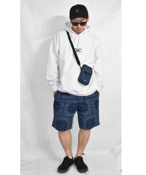 DOUBLE STEAL（ダブルスティール）の「Old School Font 裏起毛パーカー（パーカー・メンズ・アッシュグレー/ブラック/ダークグリーン/サンドベージュ・MEDIUM/LARGE/X-LARGE）」の7枚目の写真