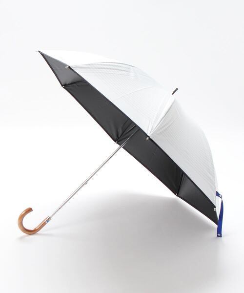 ラルフローレン　遮光 晴雨兼用日傘　ボーダー×パイピング　ブラック POLO RALPH LAUREN 傘 遮光 晴雨兼用日傘 ”ボーダー×パイピング