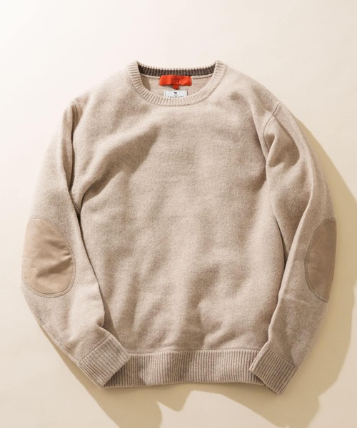 URBAN RESEARCH ROSSO MEN(アーバンリサーチロッソメン)の「ハミルトンラムズウールエルボーパッチニット(ニット/セーター・メンズ・ネイビー/ベージュ系その他/ベージュ/カーキ/ブラック/ブラウン・X-LARGE/MEDIUM/SMALL/LARGE)」の3枚目の写真