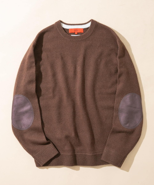 URBAN RESEARCH ROSSO MEN(アーバンリサーチロッソメン)の「ハミルトンラムズウールエルボーパッチニット(ニット/セーター・メンズ・ネイビー/ベージュ系その他/ベージュ/カーキ/ブラック/ブラウン・X-LARGE/MEDIUM/SMALL/LARGE)」の2枚目の写真