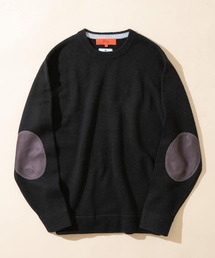 ハミルトンラムズウールエルボーパッチニット