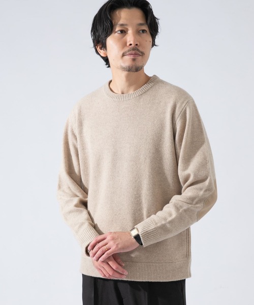 URBAN RESEARCH ROSSO MEN(アーバンリサーチロッソメン)の「ハミルトンラムズウールエルボーパッチニット(ニット/セーター・メンズ・ネイビー/ベージュ系その他/ベージュ/カーキ/ブラック/ブラウン・X-LARGE/MEDIUM/SMALL/LARGE)」の17枚目の写真