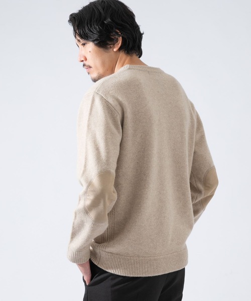 URBAN RESEARCH ROSSO MEN(アーバンリサーチロッソメン)の「ハミルトンラムズウールエルボーパッチニット(ニット/セーター・メンズ・ネイビー/ベージュ系その他/ベージュ/カーキ/ブラック/ブラウン・X-LARGE/MEDIUM/SMALL/LARGE)」の21枚目の写真