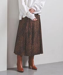 UNITED ARROWS | ＜UNITED ARROWS＞レオパードプリント タック スカート W(スカート)