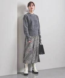 UNITED ARROWS | ＜UNITED ARROWS＞レオパードプリント タック スカート W(スカート)