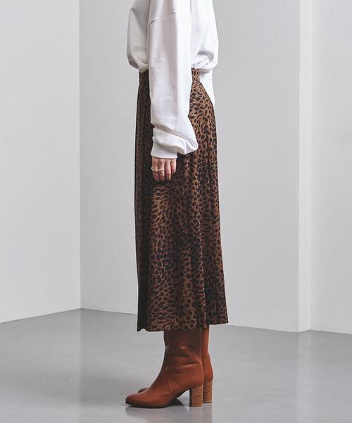 UNITED ARROWS(ユナイテッドアローズ)の「<UNITED ARROWS>レオパードプリント タック スカート W◆(スカート・レディース・ブラウン/グレー・40/36/38)」の9枚目の写真