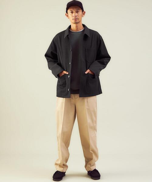 green label relaxing(グリーンレーベルリラクシング)の「<green label relaxing>C/Wカルゼ カバーオール(カバーオール・メンズ・ブラック・S/M/L/XL)」の7枚目の写真