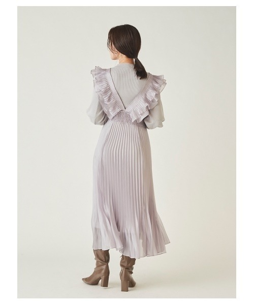 SNIDEL（スナイデル）の「シアーレイヤードニットワンピース