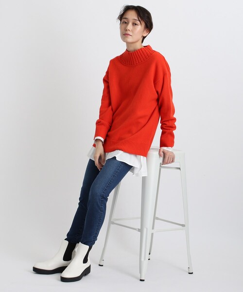 INDIVI（インディヴィ）の「◆サイドゴアブーツ（ブーツ・レディース・ホワイト/ブラック・35/45/25）」の10枚目の写真