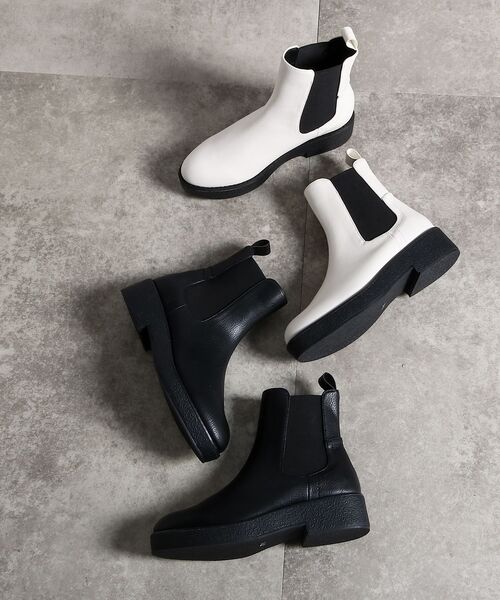 INDIVI（インディヴィ）の「◆サイドゴアブーツ（ブーツ・レディース・ホワイト/ブラック・35/45/25）」の12枚目の写真