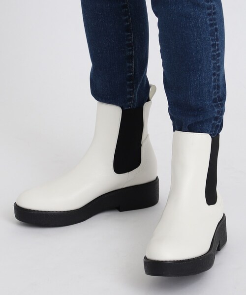INDIVI（インディヴィ）の「◆サイドゴアブーツ（ブーツ・レディース・ホワイト/ブラック・35/45/25）」の7枚目の写真