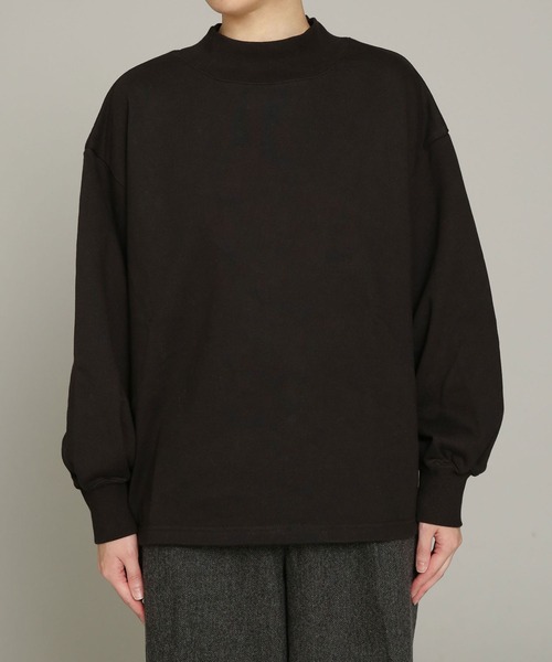 NANO universe（ナノユニバース）の「裏毛ハイネックプルオーバー（Tシャツ/カットソー・レディース・ライトグレー/バーガンディー/ブラック・FREE）」の7枚目の写真