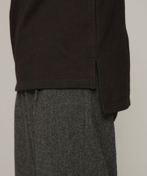 NANO universe（ナノユニバース）の「裏毛ハイネックプルオーバー（Tシャツ/カットソー・レディース・ライトグレー/バーガンディー/ブラック・FREE）」の12枚目の写真