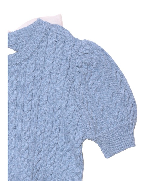 PAMEO POSE(パメオポーズ)の「Big Bow Knit Top(ニット/セーター・レディース・ブラック/ブルー/グリーン・FREE)」の11枚目の写真