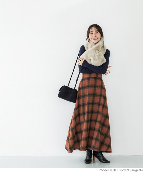 coca(coca)(コカ)の「\新色登場/オンブレーチェックスカート(スカート・レディース・その他/オレンジ/ブラウン・M/L)」の12枚目の写真