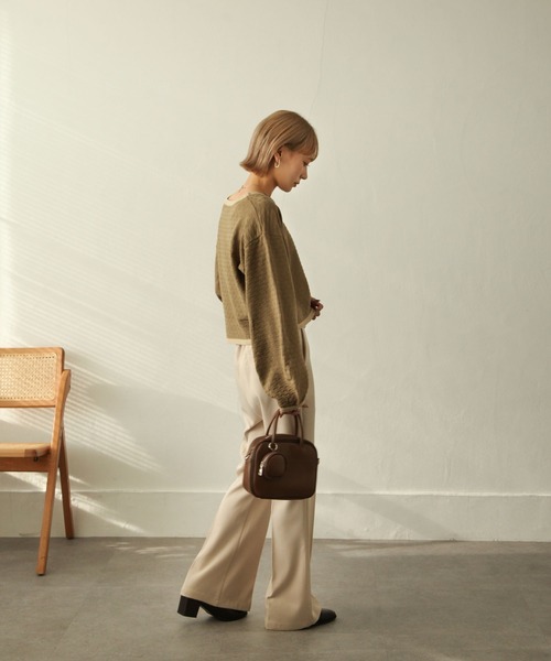 Chillfar（チルファー）の「ジャガード襟配ボリュームスリーブニット（ニット/セーター・レディース・ベージュ/ブラウン/グリーン/アイボリー・FREE）」の15枚目の写真