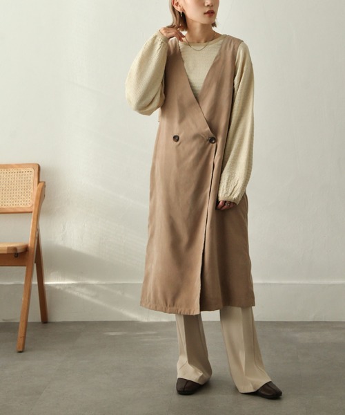 Chillfar（チルファー）の「ジャガード襟配ボリュームスリーブニット（ニット/セーター・レディース・ベージュ/ブラウン/グリーン/アイボリー・FREE）」の22枚目の写真