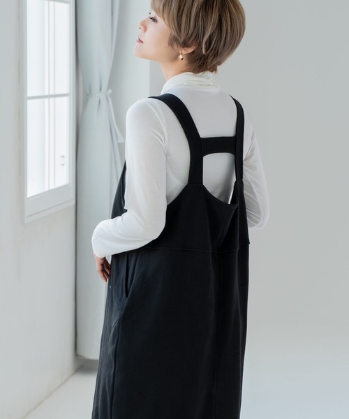 CHOCOA(チョコア)の「マタニティ授乳サロペットスカート(マタニティウェア/グッズ・レディース・ブラック・FREE)」の9枚目の写真