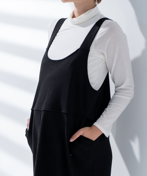 CHOCOA(チョコア)の「マタニティ授乳サロペットスカート(マタニティウェア/グッズ・レディース・ブラック・FREE)」の10枚目の写真