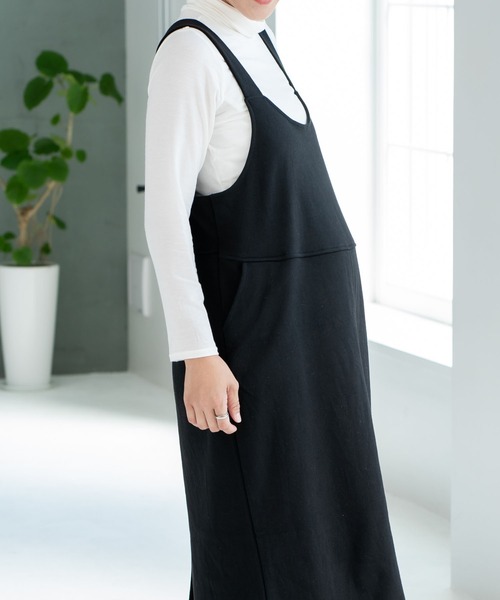 CHOCOA(チョコア)の「マタニティ授乳サロペットスカート(マタニティウェア/グッズ・レディース・ブラック・FREE)」の11枚目の写真