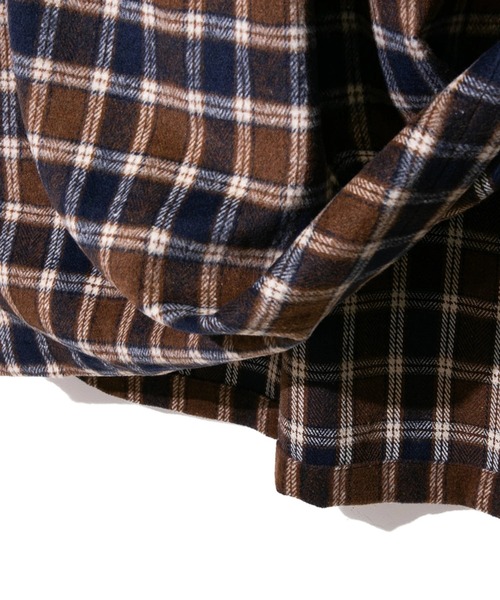 CUBE SUGAR（キューブシュガー）の「CUBE SUGAR/キューブシュガー　シャギーチェックジャンパーSK（ジャンパースカート・レディース・ネイビー/ブラウン・FREE）」の5枚目の写真