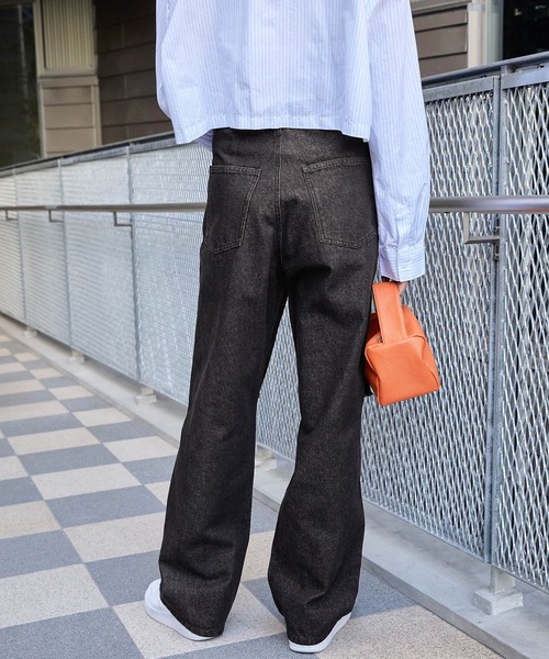 Snap club(スナップクラブ)の「【Snap club】ハイウエストダメージストレートデニムパンツ(デニムパンツ・レディース・ライトインディゴブルー/インディゴブルー/サックスブルー/グレー/ブラック/サックスブルー系・L/M)」の10枚目の写真