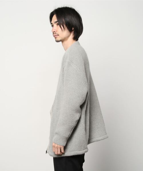 CITY TOKYO（シティトウキョウ）の「モヘアジップアップカーディガン（カーディガン/ボレロ・メンズ・グレー/ダークブルー/グレイッシュベージュ・2/3）」の4枚目の写真