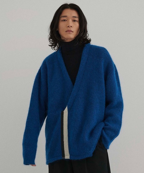 CITY TOKYO（シティトウキョウ）の「モヘアジップアップカーディガン（カーディガン/ボレロ・メンズ・グレー/ダークブルー/グレイッシュベージュ・2/3）」の3枚目の写真