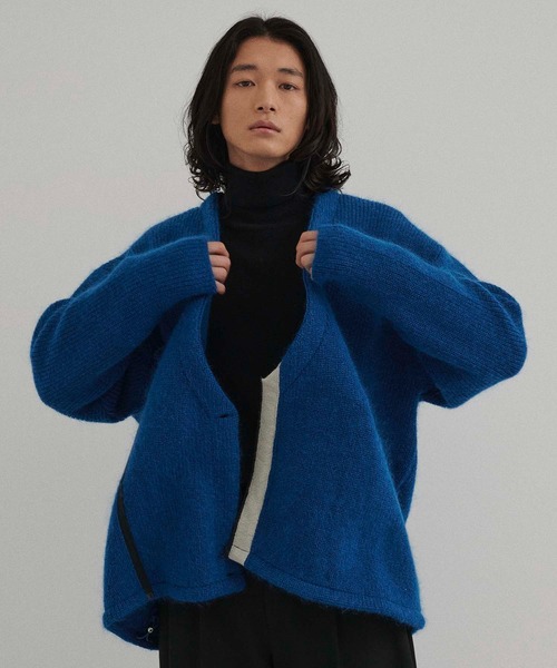 CITY TOKYO（シティトウキョウ）の「モヘアジップアップカーディガン（カーディガン/ボレロ・メンズ・グレー/ダークブルー/グレイッシュベージュ・2/3）」の10枚目の写真