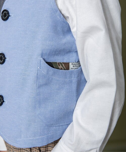 BREEZE(ブリーズ)の「フォーマルベスト(スーツベスト・キッズ・ネイビー/レインボー・90/100/110/120/130)」の8枚目の写真