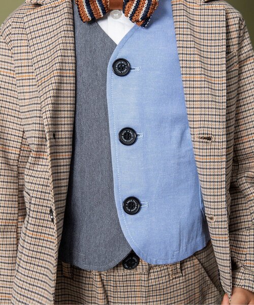 BREEZE(ブリーズ)の「フォーマルベスト(スーツベスト・キッズ・ネイビー/レインボー・90/100/110/120/130)」の19枚目の写真