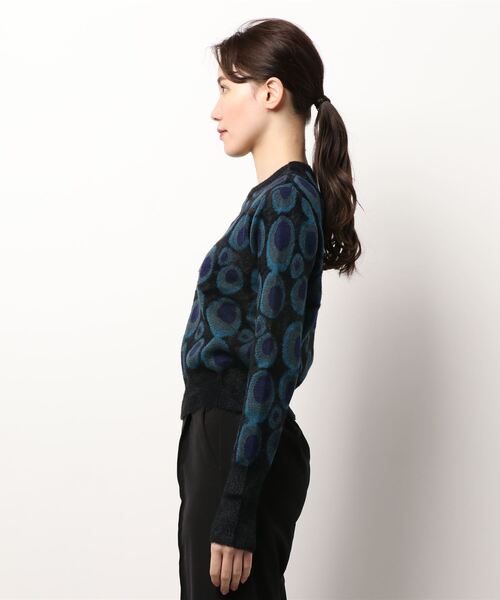 Desigual(デシグアル)の「ふわふわジャカード&ニットセーターLOVE CIRCLES(その他トップス・レディース・ブルー・S/M/L/XL/XS)」の2枚目の写真