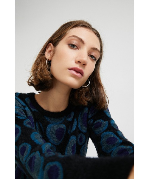 Desigual(デシグアル)の「ふわふわジャカード&ニットセーターLOVE CIRCLES(その他トップス・レディース・ブルー・S/M/L/XL/XS)」の7枚目の写真