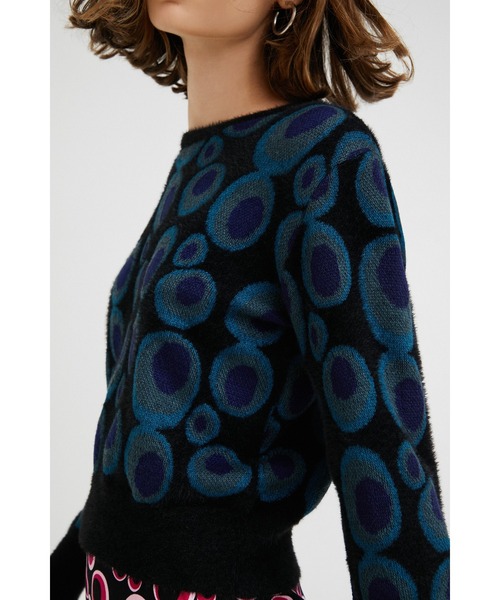 Desigual(デシグアル)の「ふわふわジャカード&ニットセーターLOVE CIRCLES(その他トップス・レディース・ブルー・S/M/L/XL/XS)」の6枚目の写真