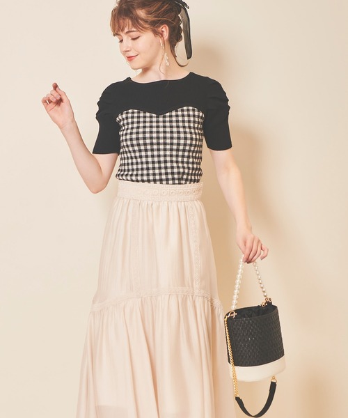 31 Sons de mode（トランテアン　ソン　ドゥ　モード）の「パールハンドルバケツバッグ（かごバッグ・レディース・ブラック/ベージュ・FREE）」の10枚目の写真