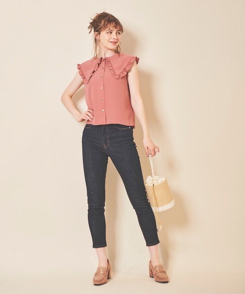 31 Sons de mode（トランテアン　ソン　ドゥ　モード）の「パールハンドルバケツバッグ（かごバッグ・レディース・ブラック/ベージュ・FREE）」の15枚目の写真