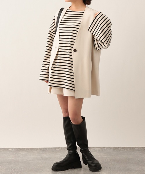 Heather（ヘザー）の「TRタックハーフパンツ  265277（その他パンツ・レディース・アイボリー/ブラック/ベージュ・S/M）」の6枚目の写真