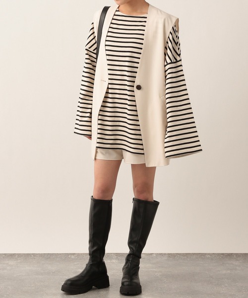 Heather（ヘザー）の「TRタックハーフパンツ  265277（その他パンツ・レディース・アイボリー/ブラック/ベージュ・S/M）」の7枚目の写真