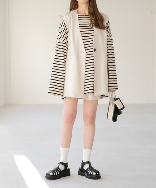 Heather（ヘザー）の「TRタックハーフパンツ  265277（その他パンツ・レディース・アイボリー/ブラック/ベージュ・S/M）」の21枚目の写真