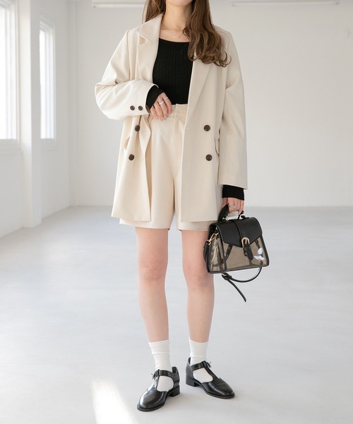 Heather（ヘザー）の「TRタックハーフパンツ  265277（その他パンツ・レディース・アイボリー/ブラック/ベージュ・S/M）」の22枚目の写真