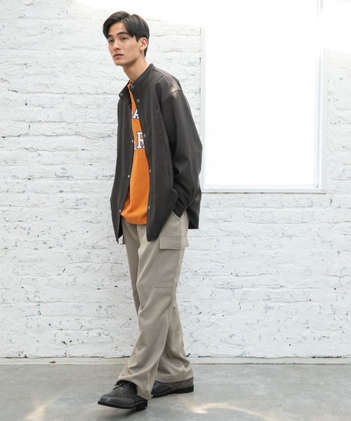 niko and...（ニコアンド）の「ツイルフロントＷポケットシャツ（シャツ/ブラウス・メンズ・オフホワイト/チャコール/ピンク・MEDIUM/LARGE）」の15枚目の写真