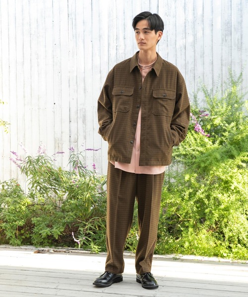 niko and...（ニコアンド）の「ツイルフロントＷポケットシャツ（シャツ/ブラウス・メンズ・オフホワイト/チャコール/ピンク・MEDIUM/LARGE）」の18枚目の写真