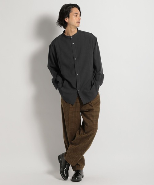 niko and...（ニコアンド）の「ツイルフロントＷポケットシャツ（シャツ/ブラウス・メンズ・オフホワイト/チャコール/ピンク・MEDIUM/LARGE）」の4枚目の写真