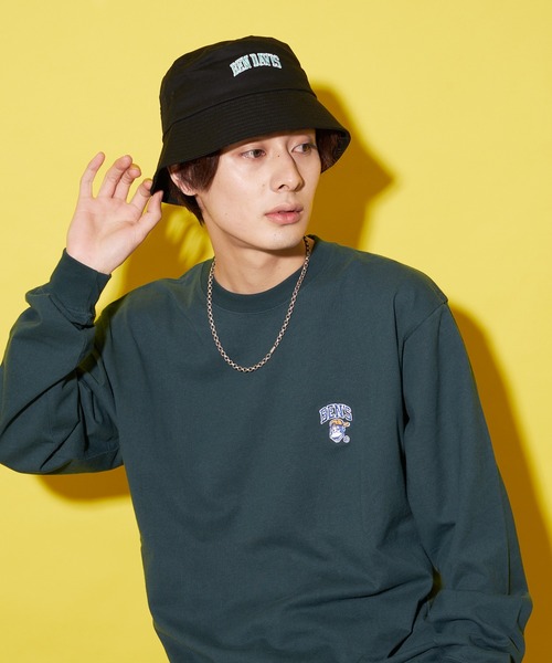 BEN DAVIS（ベンデイビス）の「【BEN DAVIS／ベンデイビス】ダウンブリムロゴハット（ハット・メンズ・ベージュ/グレー/ホワイト/ブラック/スミクロ・FREE）」の4枚目の写真