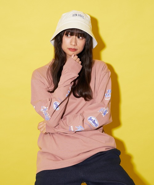 BEN DAVIS（ベンデイビス）の「【BEN DAVIS／ベンデイビス】ダウンブリムロゴハット（ハット・メンズ・ベージュ/グレー/ホワイト/ブラック/スミクロ・FREE）」の9枚目の写真